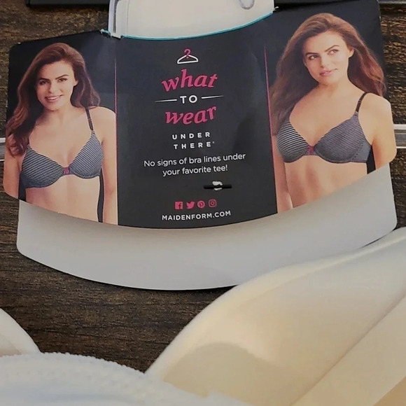 38D Maidenform 7959 One Fabulous Fit Demi Underwire Bra‎ Ivory New with Tags - Picture 9 of 11